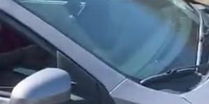Girl Flashes Trucker on Highway