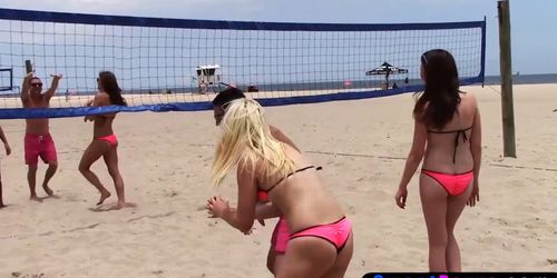Busty volleyballer teen BFFs fucked by the pool outdoor (Aubrey Gold, Chanel Collins, Dillion Carter, Emma Ryder)